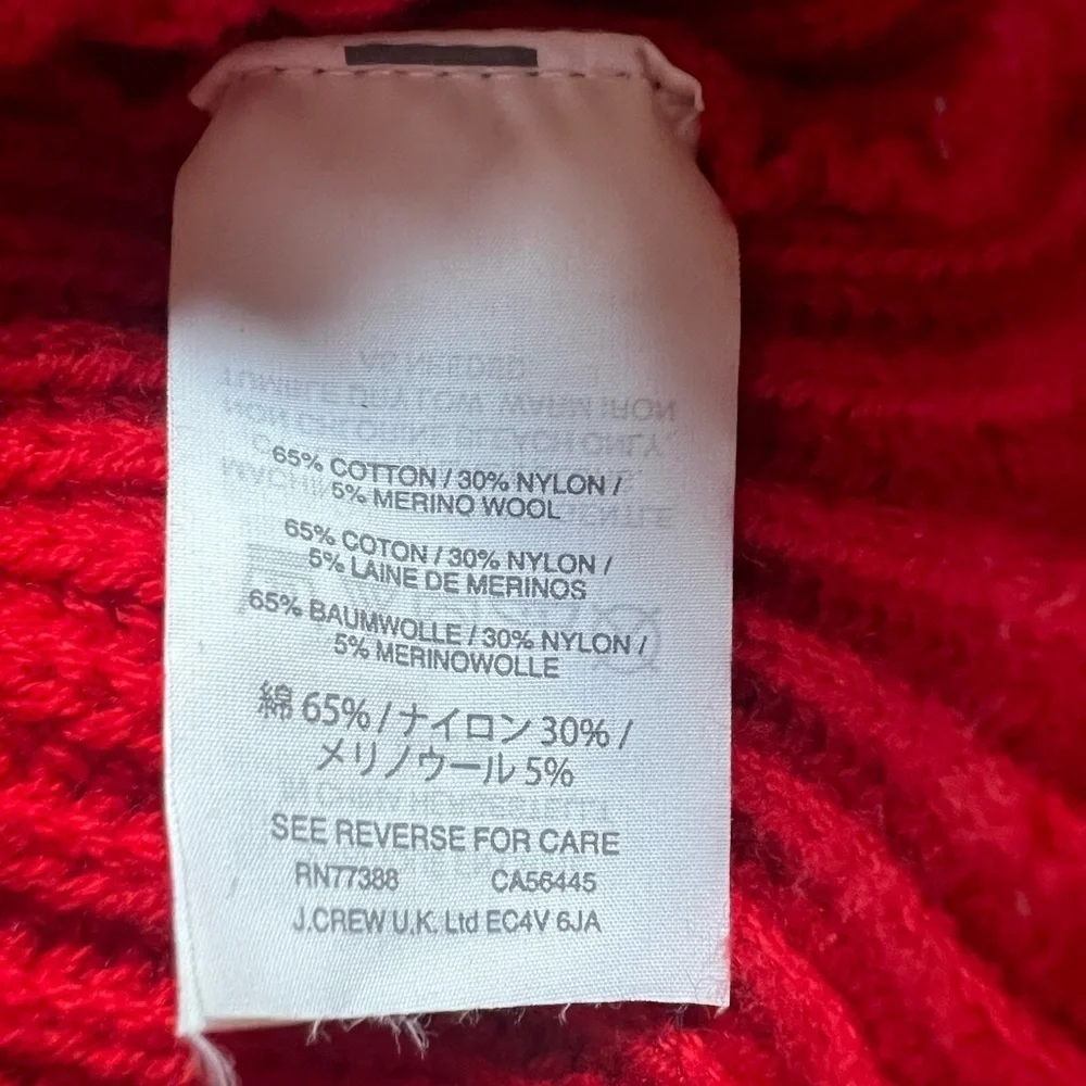 J. Crew sleeveless knit sweater top in vibrant red. Size m